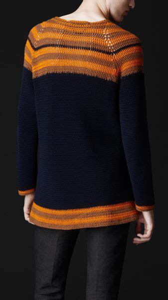 burberry prorsum sweater grey blue